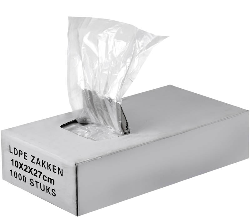 Poly-zakken 10x4+4x27cm 1000st. Klein