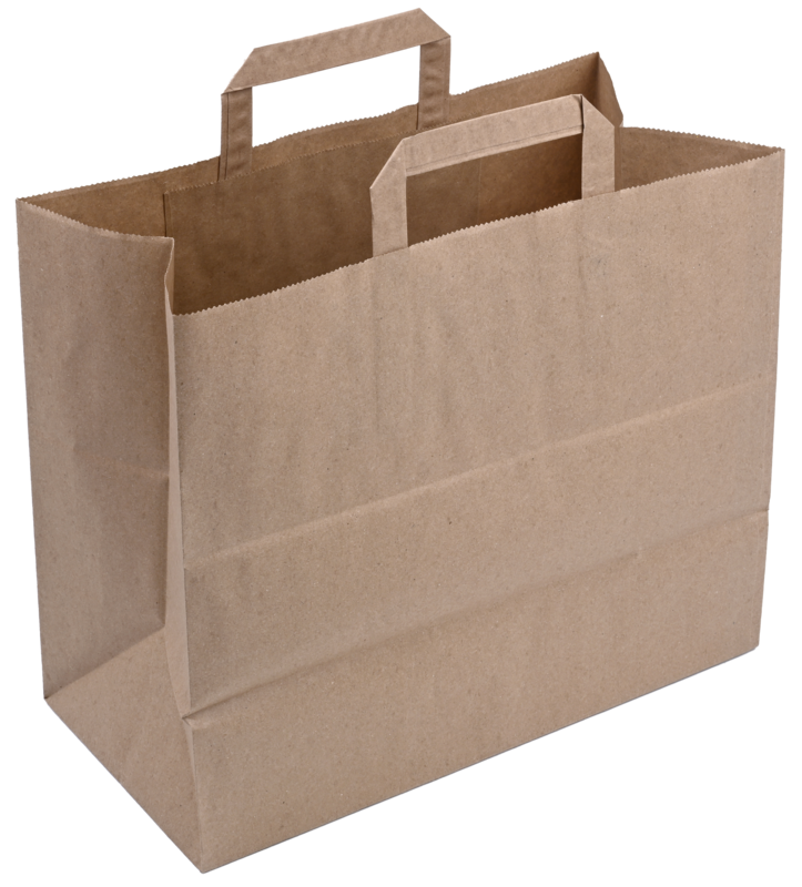 Papier Draagtas Bruin M 250st