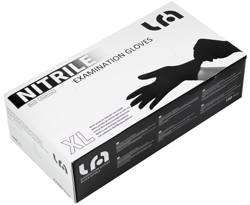 Handschoenen Latex Zwart Xl 100st